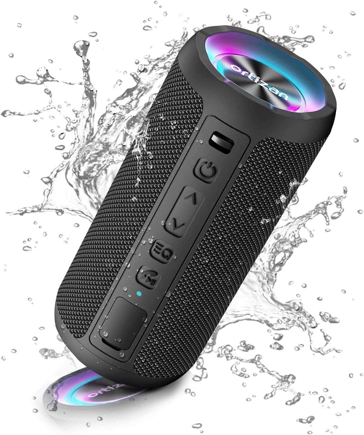 Ortizan Altavoz Bluetooth Potente Portatil X10P Negro con Luz LED de Color  Hay Volumen Alto y Graves Potentes, Apoya Reproducción de Música 30H,  Bluetooth 5.0 y IPX7 Impermeable